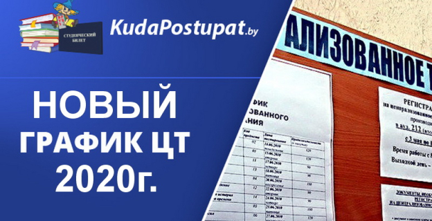 Новый график ЦТ-2020 (с учетом переноса сроков вступительной кампании)