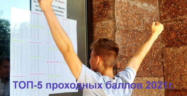 ТОП-5 проходных баллов 2021г. на бюджет в вузах Беларуси